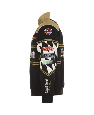 Jh Design Men's Black Nascar Liquid Death Full-snap Twill Uniform Jacket In Black