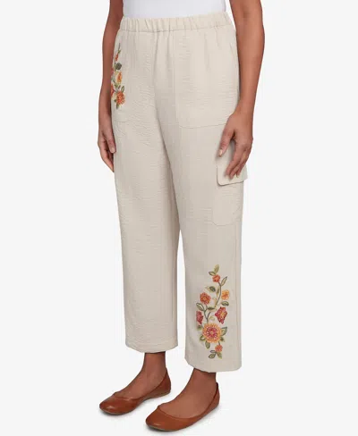 Alfred Dunner Copper Canyon Womens Plus Straight Ankle Pant In Neutral