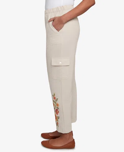 Alfred Dunner Copper Canyon Womens Plus Straight Ankle Pant In Neutral