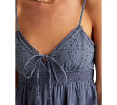 Lucky Brand Women's Cotton Tiered Babydoll Mini Dress