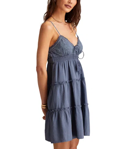 Lucky Brand Women's Cotton Tiered Babydoll Mini Dress