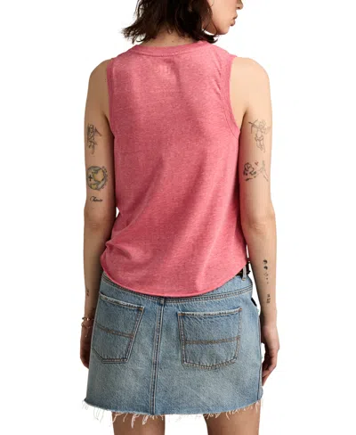 Lucky Brand Women's Miller Lite Floaty Tank In Pink