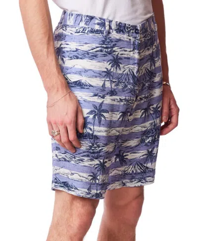 Paisley & Gray Men's Felix Slim Fit Printed 8-1/2" Shorts In Blue