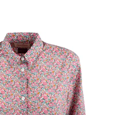 Mc2 Saint Barth Classic Cotton Shirt With Betsy Ann Print