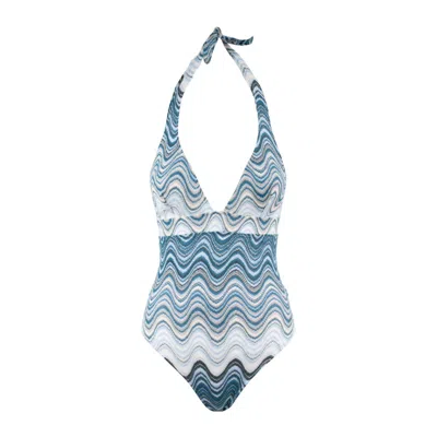 Mc2 Saint Barth Marylin One-piece Swimsuit In Wavy Raschel