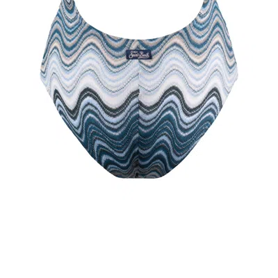 Mc2 Saint Barth Marylin One-piece Swimsuit In Wavy Raschel