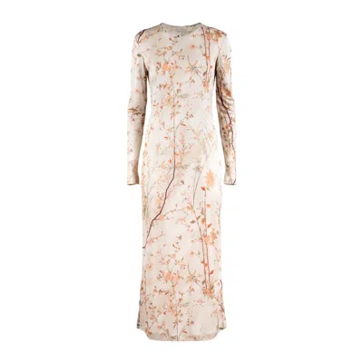 Pierre-louis Mascia Silk Dress With Delicate Floral Pattern Print