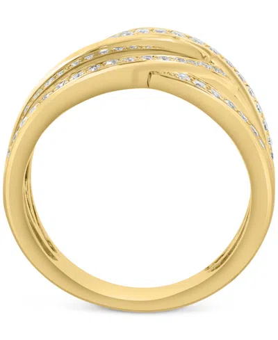 Effy Collection Effy Diamond Crossover Openwork Statement Ring (1/3 Ct. T.w.) In 14k Gold