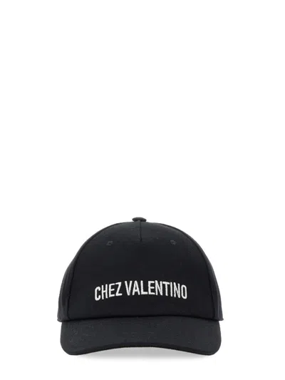 Valentino Cotton Baseball Cap With Embroidery