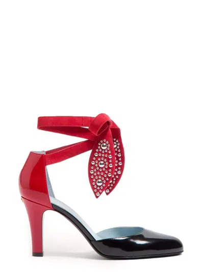 Valentino Garavani Foliefoliage Sandal With Color-block Design And Beaded Accents