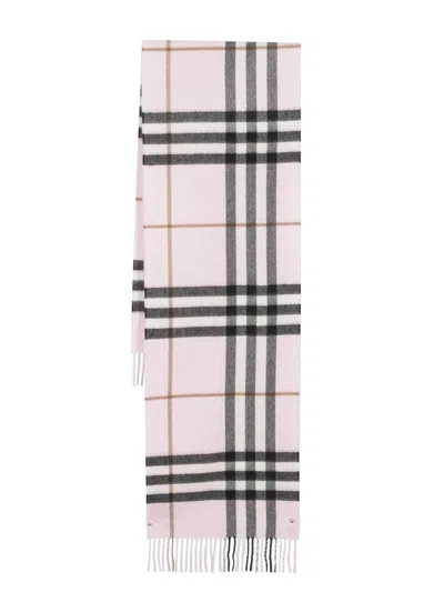 Burberry Check-pattern Cashmere Scarf In Pink