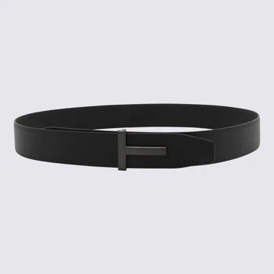 Tom Ford Leather Belt With Enamelled Logo