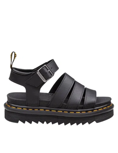 Dr. Martens' Dr. Martens Blair Sandal In Tumbled Leather With A Waxy Finish