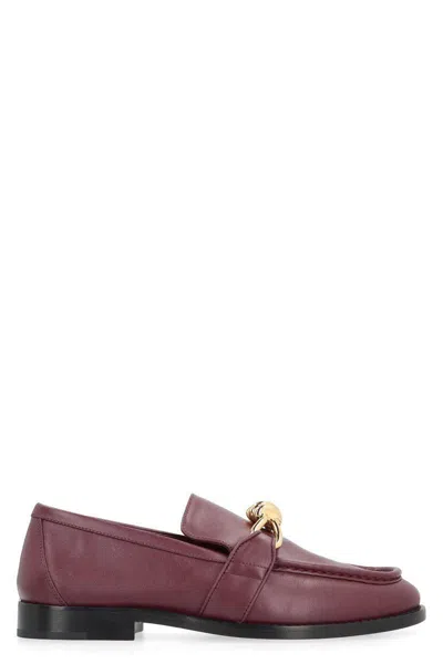 Bottega Veneta Barolo Brown Leather Astair Metallic Knot Loafer In Brown