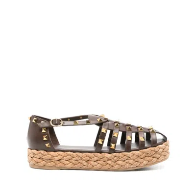 Valentino Rockstud 30 Leather Platform Sandal