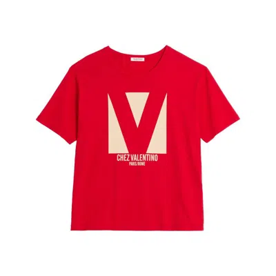 Valentino Crewneck Graphic Print T-shirt Logo