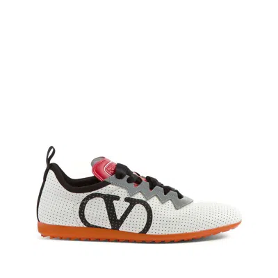 Valentino Chromathon Low-top Sneakers In Perforated Leather