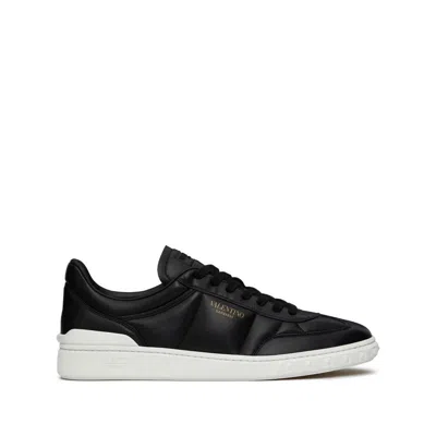 Valentino Black Upvillage Low Top Nappa Leather Sneakers
