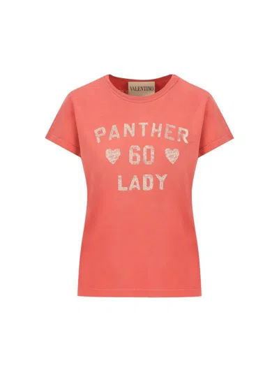 Valentino Panther Lady Graphic Print Crew Neck T-shirt