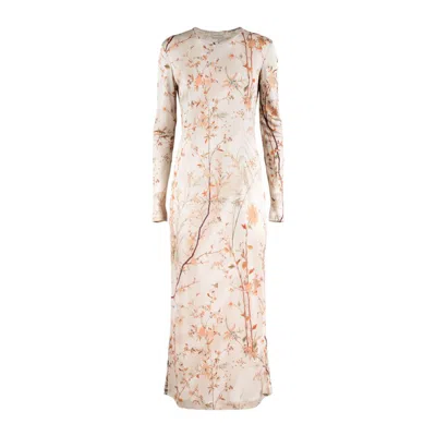 Pierre-louis Mascia Silk Dress With Delicate Floral Pattern Print