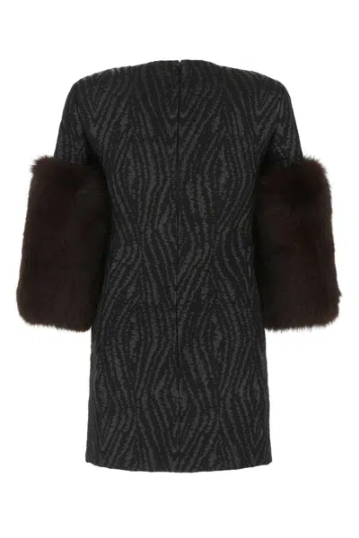 Saint Laurent Black Crewneck Mini Dress