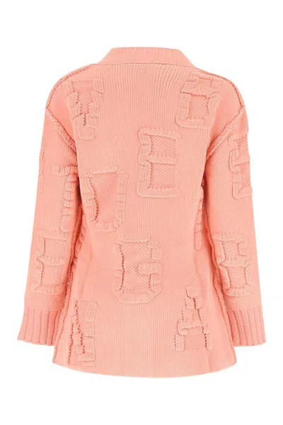 Bottega Veneta Women Pink Chenille Cardigan In Pink