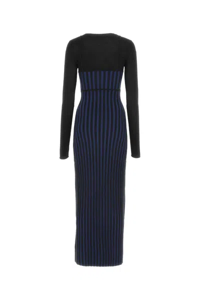 Dion Lee Two-tone Corset Dress In Blue