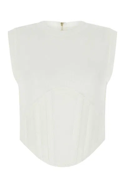 Dion Lee Off-white Cotton Tank Top