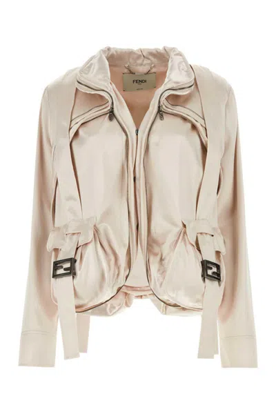 Fendi Padded Jacket With Zip And Snaps