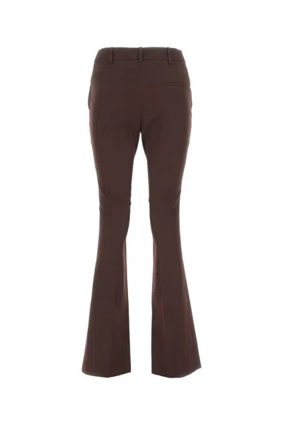 Low Classic Wool Flared Pants With Slits