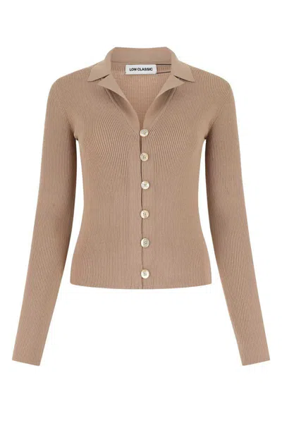 Low Classic Antiqued Pink Cotton Blend Cardigan