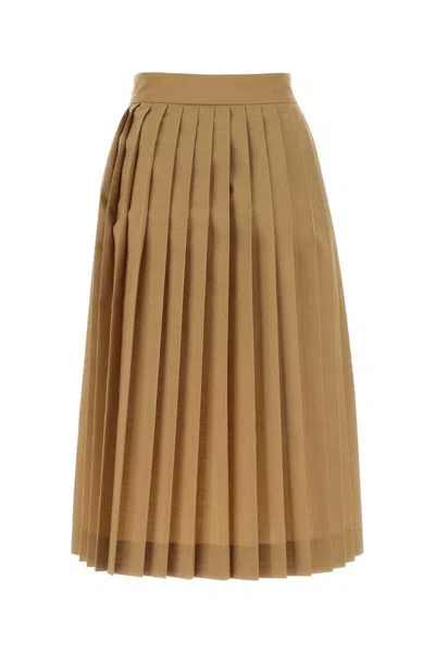 Quira Biscuit Polyester Blend Skirt
