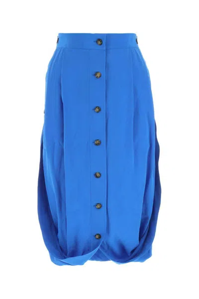 Quira Light-blue Crepe Flip It Up Skirt