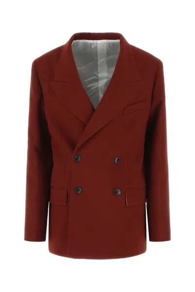 Quira Woman Suit Jacket Burgundy Size 10 Wool