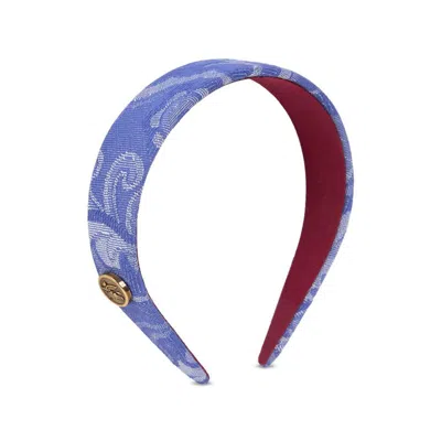 Etro Floral-jacquard Denim Hair Band