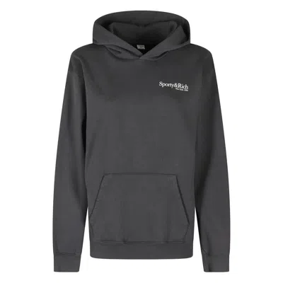 Sporty And Rich Hoodie With Brushed Interior And Contrasting Back Print