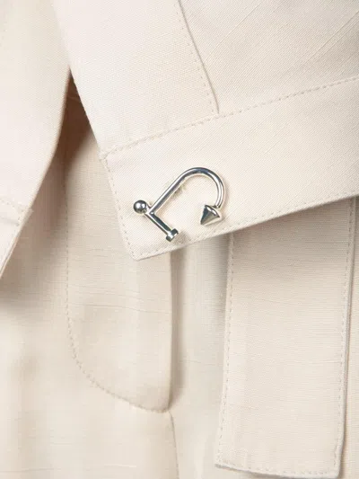 Jw Anderson J. W. Anderson White Trousers With Unique Fold-over Design