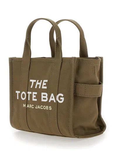 Marc Jacobs Traveler Handbag Mini Military Green Tote Bag With Logo In Fabric Woman