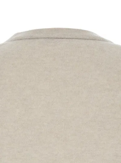 Brunello Cucinelli Beige Sweater With Round Neck In Cashmere Woman In Brown
