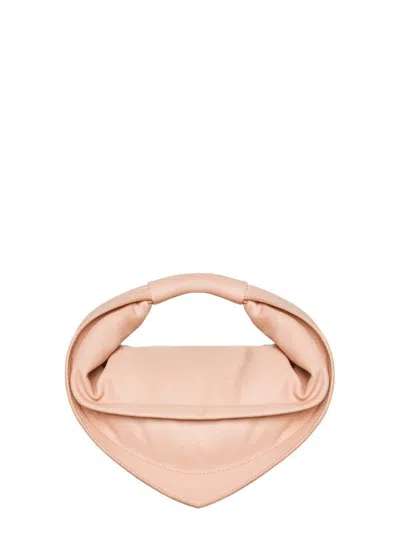 Federico Cina 'tortellino' Pink Mini Handbag With Adjustable And Removable Shoulder Strap And Logo Lettering On Th