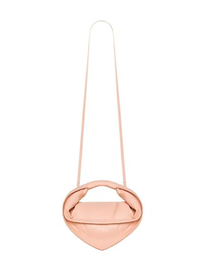 Federico Cina 'tortellino' Pink Mini Handbag With Adjustable And Removable Shoulder Strap And Logo Lettering On Th