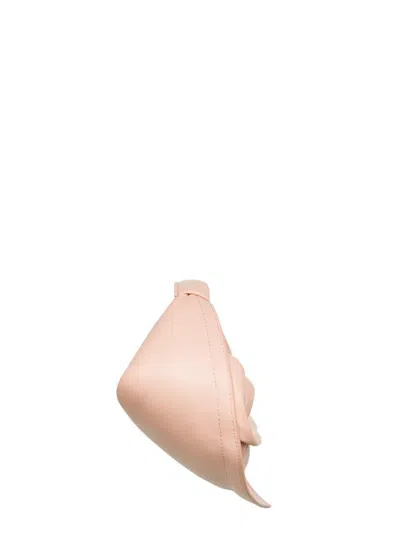 Federico Cina 'tortellino' Pink Mini Handbag With Adjustable And Removable Shoulder Strap And Logo Lettering On Th