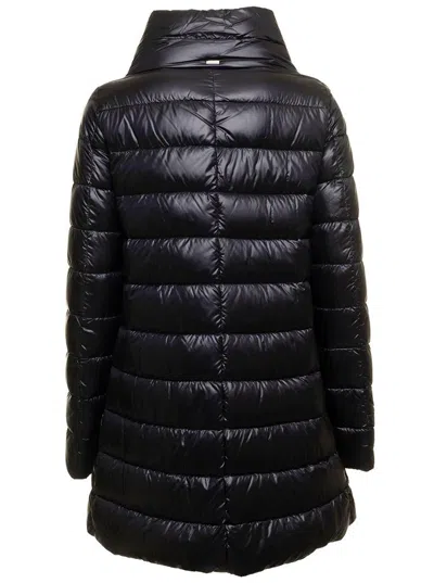 Herno Amelia Black Nylon Down Jacket In Black