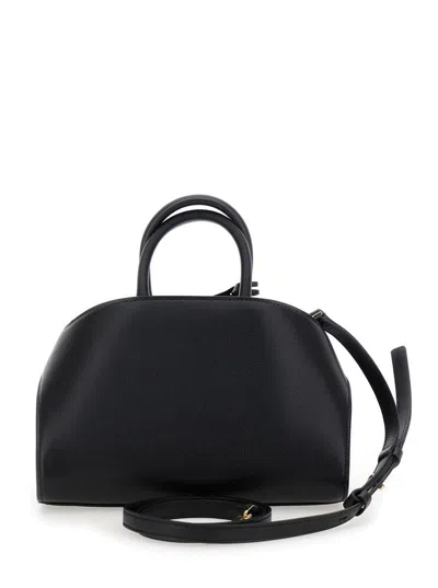 Ferragamo 'hug Small' Black Handbags With Front Printed Logo