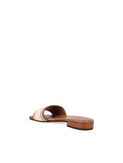 Jimmy Choo Joa Leather Flat Sandals With Round Toe