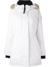 Canada Goose Victoria Down Parka With Genuine Coyote Fur Trim In White