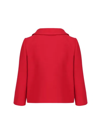 Valentino Womens Paris Heart-button Relaxed-fit Wool And Silk Jacket