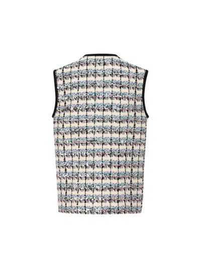 Valentino Sequined Tweed Vest For Chic Looks
