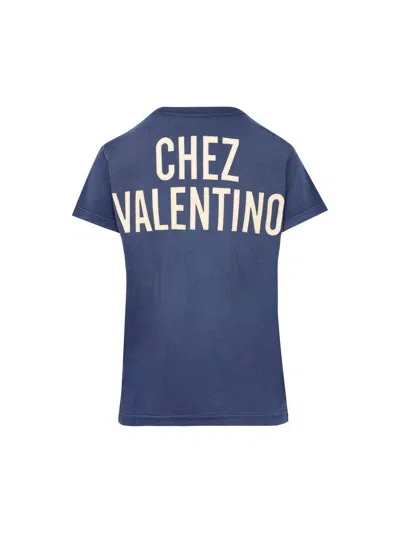 Valentino Crew Neck Graphic Print Short Sleeves Top