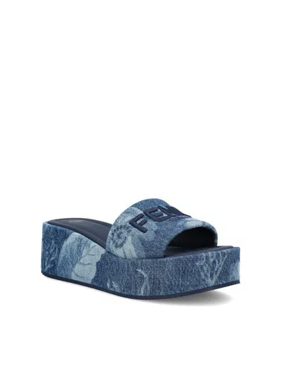 Fendi Sunny Slides With Open Toe And Platform Sole